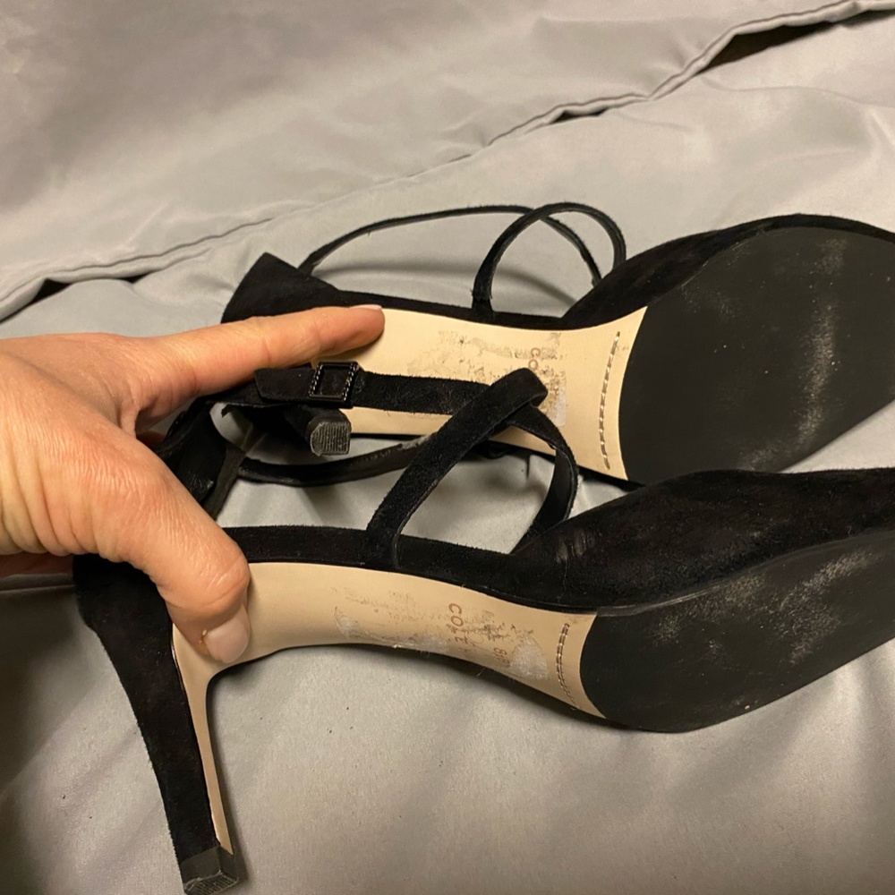 Cole Haan Suede Ankle Strap Pumps - Picture 5 of 9